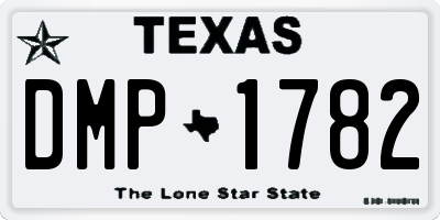 TX license plate DMP1782