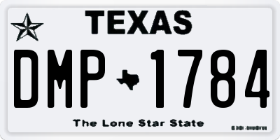 TX license plate DMP1784