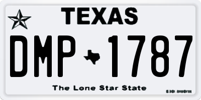 TX license plate DMP1787