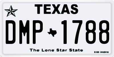 TX license plate DMP1788