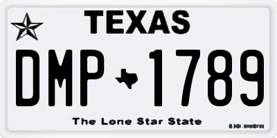 TX license plate DMP1789