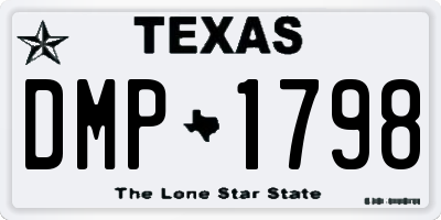 TX license plate DMP1798