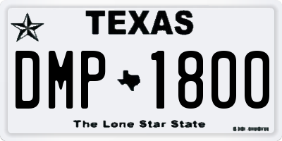 TX license plate DMP1800