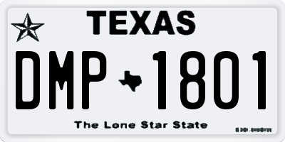 TX license plate DMP1801