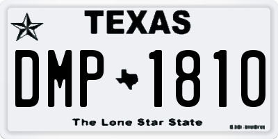 TX license plate DMP1810