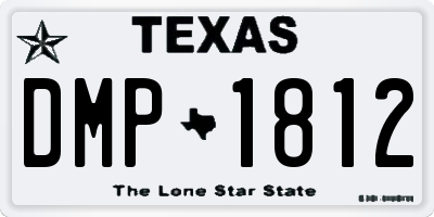 TX license plate DMP1812