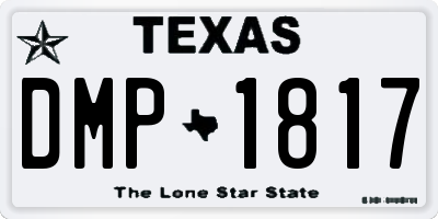 TX license plate DMP1817