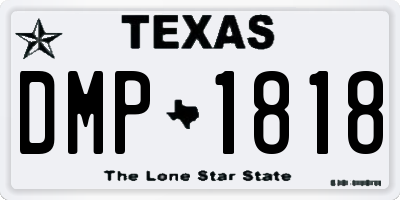 TX license plate DMP1818