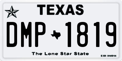 TX license plate DMP1819