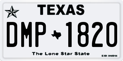 TX license plate DMP1820