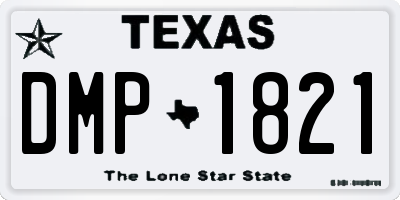 TX license plate DMP1821