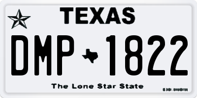 TX license plate DMP1822