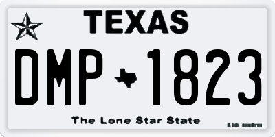 TX license plate DMP1823