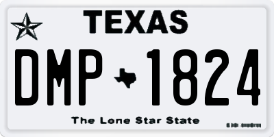 TX license plate DMP1824