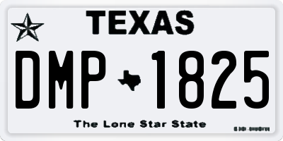 TX license plate DMP1825