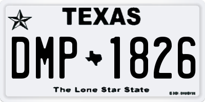 TX license plate DMP1826