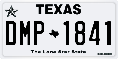 TX license plate DMP1841