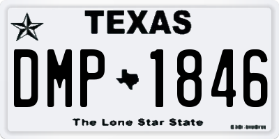 TX license plate DMP1846