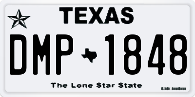 TX license plate DMP1848