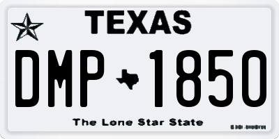 TX license plate DMP1850