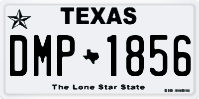 TX license plate DMP1856