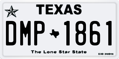 TX license plate DMP1861