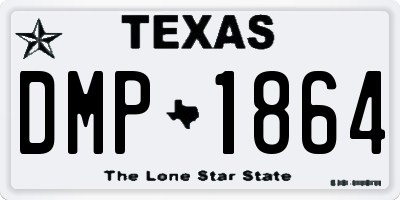 TX license plate DMP1864