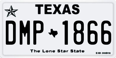 TX license plate DMP1866