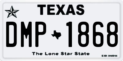 TX license plate DMP1868