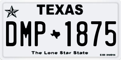 TX license plate DMP1875