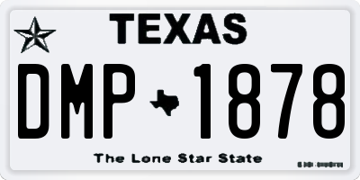 TX license plate DMP1878
