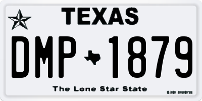 TX license plate DMP1879