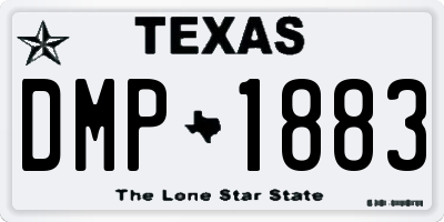 TX license plate DMP1883