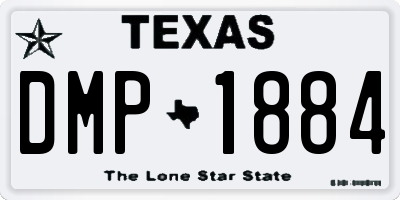 TX license plate DMP1884