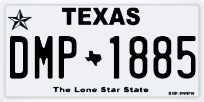TX license plate DMP1885