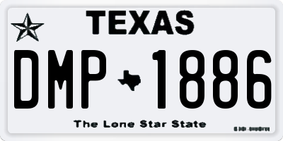TX license plate DMP1886