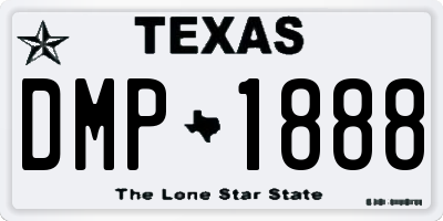 TX license plate DMP1888