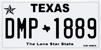TX license plate DMP1889