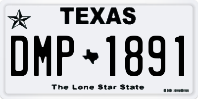 TX license plate DMP1891