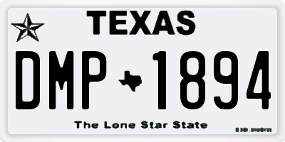 TX license plate DMP1894