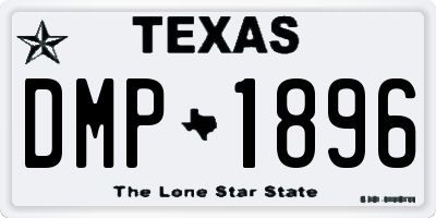 TX license plate DMP1896
