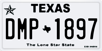 TX license plate DMP1897