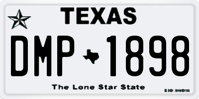 TX license plate DMP1898