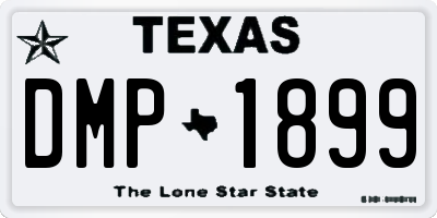 TX license plate DMP1899