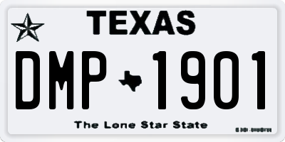 TX license plate DMP1901