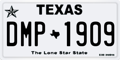 TX license plate DMP1909