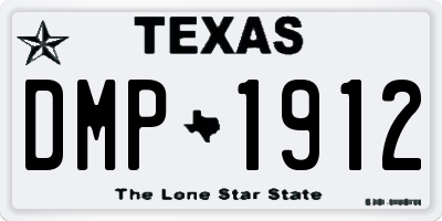 TX license plate DMP1912