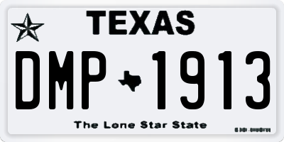 TX license plate DMP1913