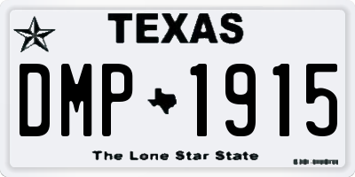 TX license plate DMP1915