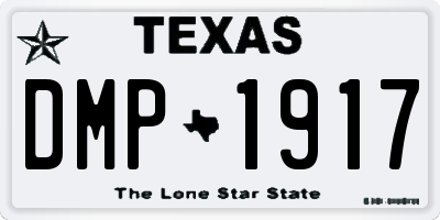 TX license plate DMP1917